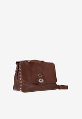 Zanellato Medium Postina Leather Shoulder Bag Brown 0680002100000M_Z1152