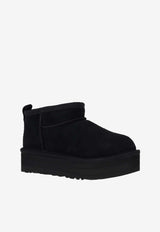 UGG Kids Girls Classic Ultra Mini Platform Boots Black 1157791K_BLK
