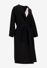 S Max Mara Esturia Belted Wool Long Coat Black 2529016081600ESTURIA_013