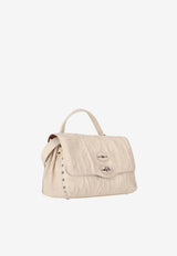 Zanellato Small Postina Plissè Top Handle Bag Cream 0680902090000S_Z1102