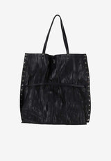 Zanellato Medium A' Spasso Allacciata Plissè Tote Bag Black 0692302090000M_Z0001