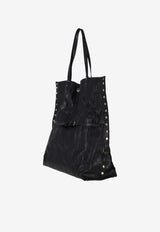 Zanellato Medium A' Spasso Allacciata Plissè Tote Bag Black 0692302090000M_Z0001