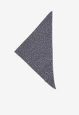 PINKO Svizzera Crystal-Embellished Knitted Scarf Gray 106001A2Z8_I12