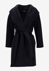 S Max Mara Messi Belted Wool Wrap Coat Navy 2529016061600MESSI_012