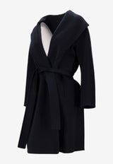 S Max Mara Messi Belted Wool Wrap Coat Navy 2529016061600MESSI_012