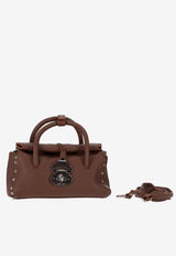 Zanellato Mini Dotta Leather Top Handle Bag Brown 0687501120000BABY_Z0282