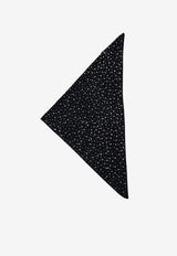 PINKO Svizzera Crystal-Embellished Knitted Scarf Black 106001A2Z8_Z99