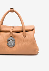 Zanellato Small Dotta Leather Top Handle Bag Beige 0687501120000S_Z0231