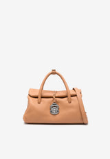 Zanellato Small Dotta Leather Top Handle Bag Beige 0687501120000S_Z0231