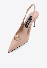 Dolce & Gabbana Lollo 90 Leather Slingback Pumps Nude CG1022A195380095_Nude_40005269
