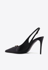 Dolce & Gabbana Lollo 90 Leather Slingback Pumps Black CG1022A195380999_Black_40005194