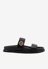 Tory Burch Romy Leather Flat Sandals Black 183278006_Black_40005370