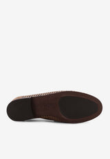 Brunello Cucinelli Perforated Suede Loafers Brown MZDVC3182C2767_CHESTNUT_40000119