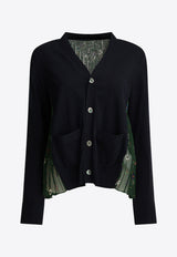 V-neck Buttoned Cardigan