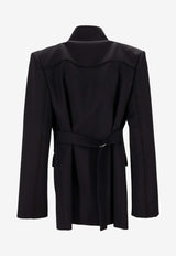 PINKO Fausta Wool-Blend Blazer Black 106098A306_Z99