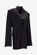 PINKO Fausta Wool-Blend Blazer Black 106098A306_Z99