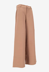 S Max Mara Merlot Wide-Leg Tailored Pants Camel 2529786021600MERLOT_005