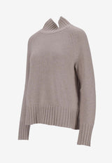 S Max Mara Mantova Ribbed Wool Turtleneck Sweater Beige 2529366053600MANTOVA_003