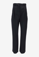S Max Mara Siri High-Waist Tailored Pants Navy 2529136061600SIRI_001