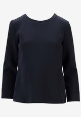 S Max Mara Cabiria Long-Sleeved T-shirt Navy 2529976051600CABIRIA_006