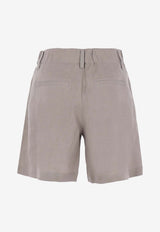 Brunello Cucinelli Linen Bermuda Shorts Beige MA698DV499C1063_Kaki_40000187
