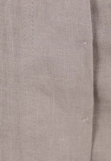 Brunello Cucinelli Linen Bermuda Shorts Beige MA698DV499C1063_Kaki_40000187