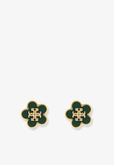 Tory Burch Forget Me Not Kira Stud Earrings Green 147151302_Golden_40005300