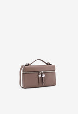 Tory Burch Romy Slim Vanity Bag in Hammered Leather Taupe 178948250_Wild Mushroom_40005340