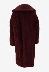 Max Mara Tedgirl Double-Breasted Fur Coat Cherry 2521016052600TEDGIRL_019