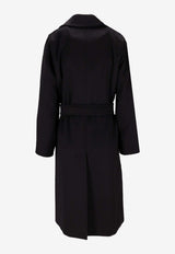 Max Mara Manuela Wool Double-Breasted Coat Black 2521016062600MANUELA_002