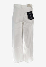 Anine Bing Manon Straight-Leg Jeans White A0610896_OFW25