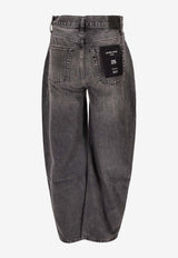 Anine Bing Fritz Balloon-Leg Faded Jeans Gray A0612052_WHG24