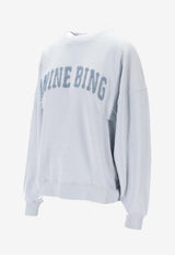 Anine Bing Miles Logo Sweatshirt Light Blue A0812063_BEL41