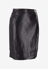 Anine Bing Alanis Leather Mini Skirt Black A0411814_BLK26