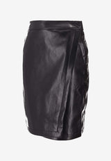 Anine Bing Alanis Leather Mini Skirt Black A0411814_BLK26