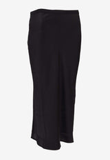 Anine Bing Bar Silk Midi Skirt Black A044001_000