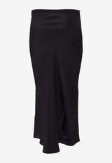 Anine Bing Bar Silk Midi Skirt Black A044001_000