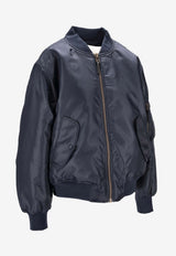 Anine Bing Leon Zip-Up Bomber Jacket Navy A0110490_NYA31