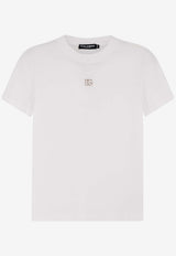 Dolce & Gabbana DG Rhinestone T-shirt White F8V42ZGDDL7W0800_White_40019707