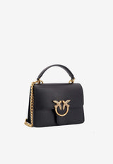 PINKO Love One Leather Top Handle Bag Black 100071A0F1Z99Q_Black_44129825