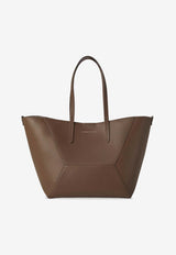 Brunello Cucinelli Bc Duo Hammered Leather Tote Bag Brown MBDKD2572C9357_Mud_40000175
