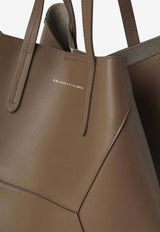 Brunello Cucinelli Bc Duo Hammered Leather Tote Bag Brown MBDKD2572C9357_Mud_40000175
