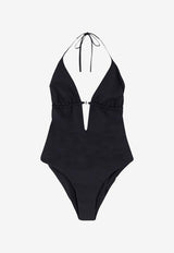 Tory Burch Halterneck One-Piece Swimsuit Black 178581002_Black_40005249