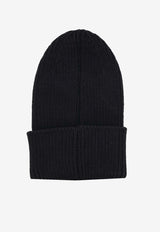 Adidas By Stella McCartney Logo Patch Ribbed Beanie Black IM8566_black