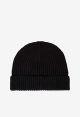 Moncler Logo Patch Ribbed Beanie Black L10913B00022M1367_999