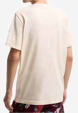 Moncler Embroidered Signature Logo T-shirt Cream L10918C0001589AYY_060