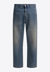 Washed Straight-Leg Jeans