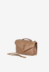Saint Laurent Mini Loulou Leather Shoulder Bag Tan 860628AAEAX_2357