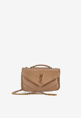 Saint Laurent Mini Loulou Leather Shoulder Bag Tan 860628AAEAX_2357