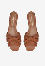 Saint Laurent Tribute Leather Flat Sandals Brown 571952BDA00_2206